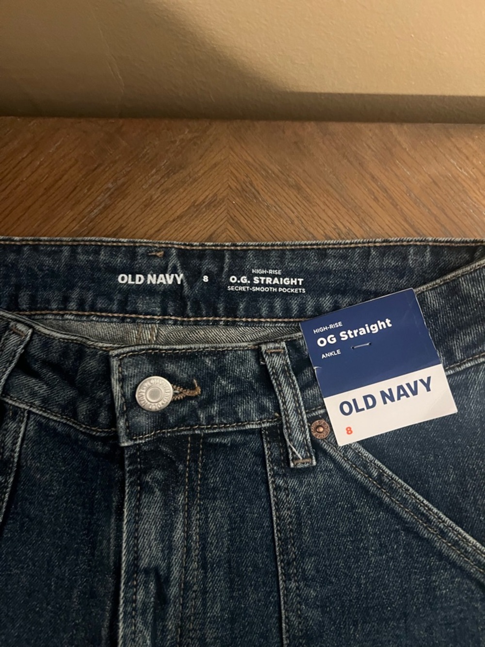 Old Navy High-Rise O.G. Straight Ankle Carpenter Jeans Size 8 - Picture 5 of 9